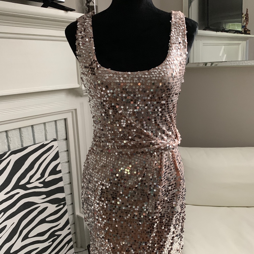 Love Reign Sequin Gold Dress, Small